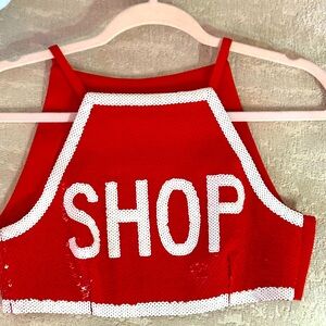 MOSCHINO COUTURE “ SHOP “ sequined top